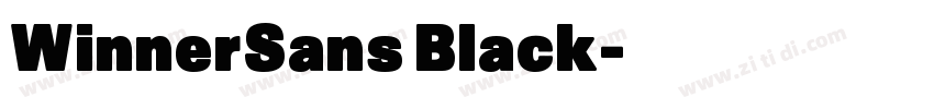 WinnerSans Black字体转换